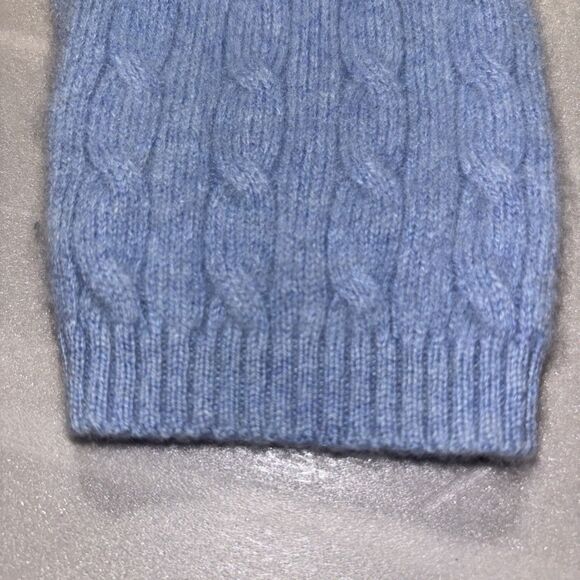 Charter Club Women’s Small 100% Cashmere Pullover Sweater Cable Knit Blue - Picture 10 of 16